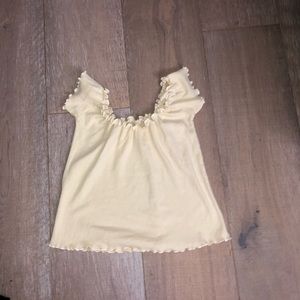 Yellow off the shoulder top